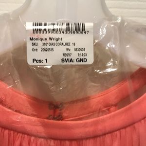 Bridesmaid dress in coral